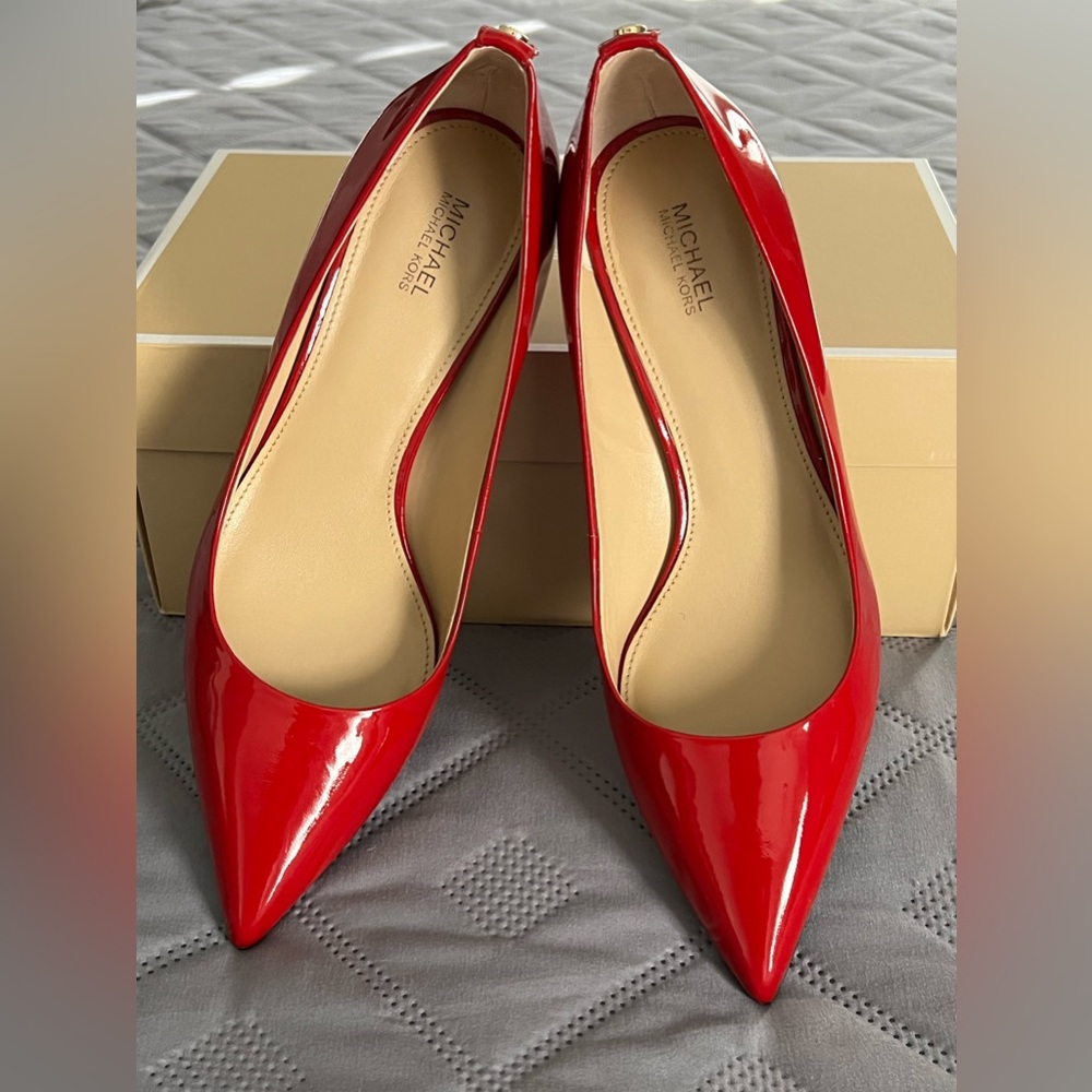 Michael Michael Kors Flex Kitten Pump, Red Patent
